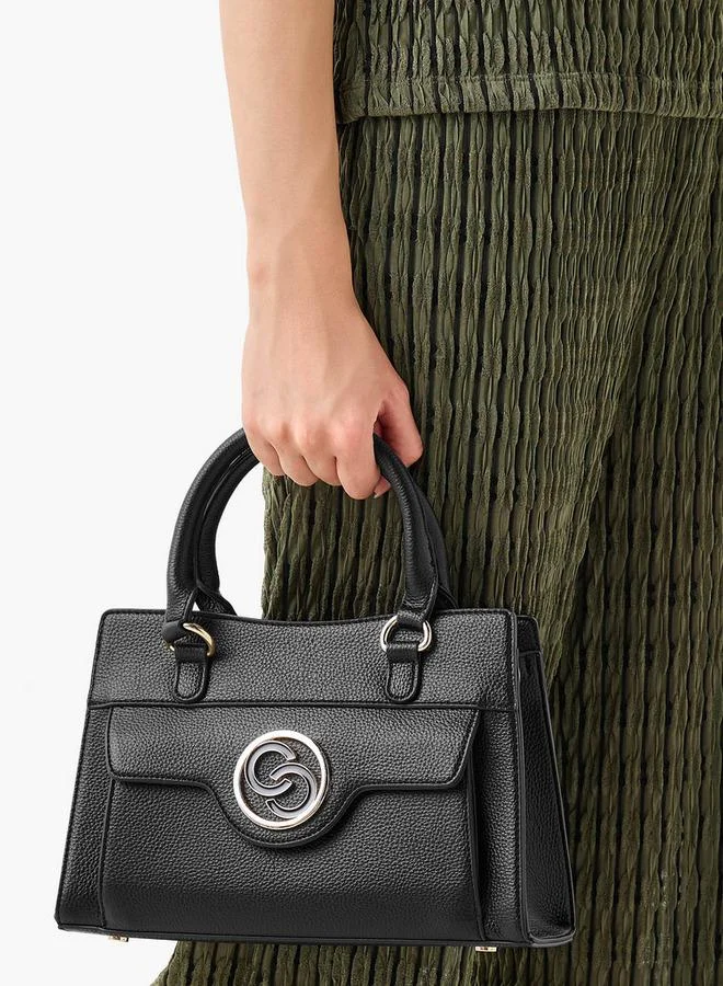 Celeste Textured Tote Bag with Double Handle and Zip Closure