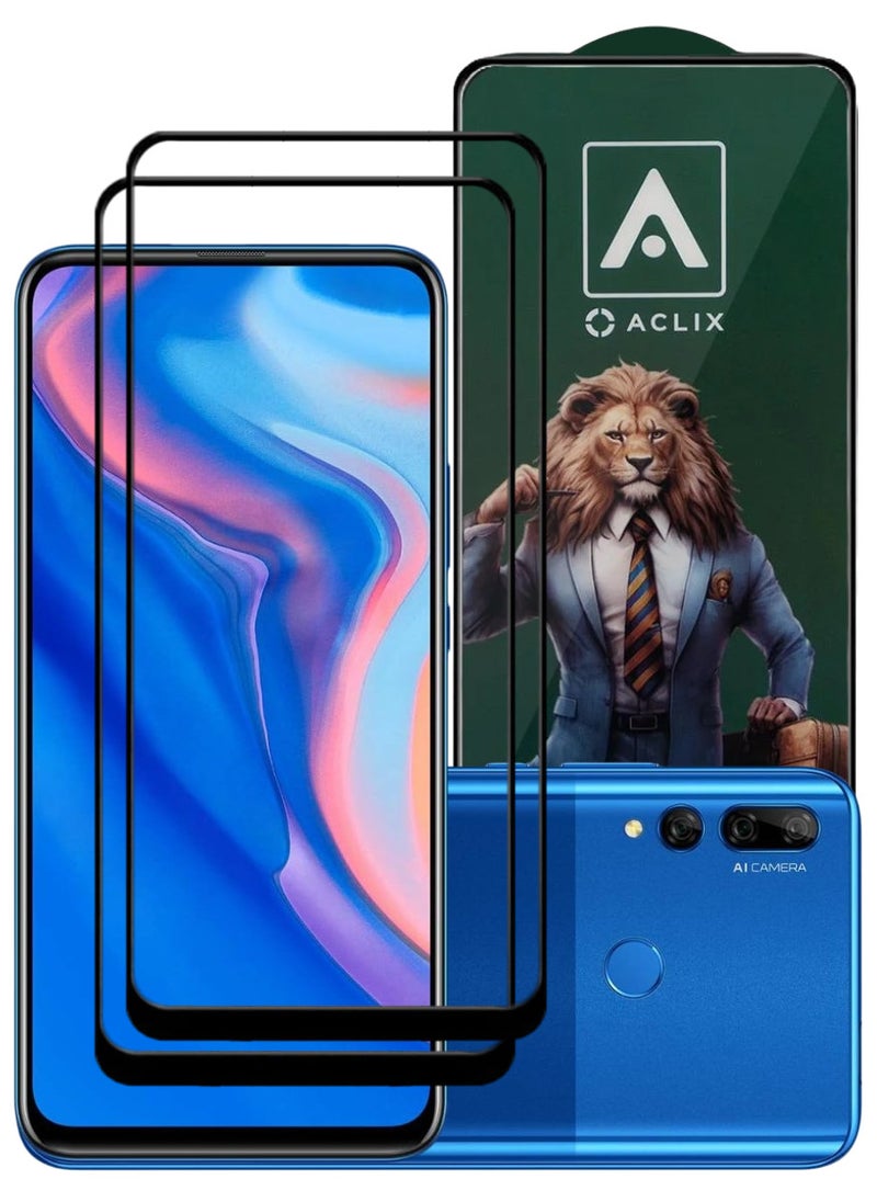 ACLIX 2 Pieces Antistatic ESD Dustproof Premium Quality High Definition Tempered Glass Screen Protector Designed For Huawei Y9 Prime (2019) - Image 1