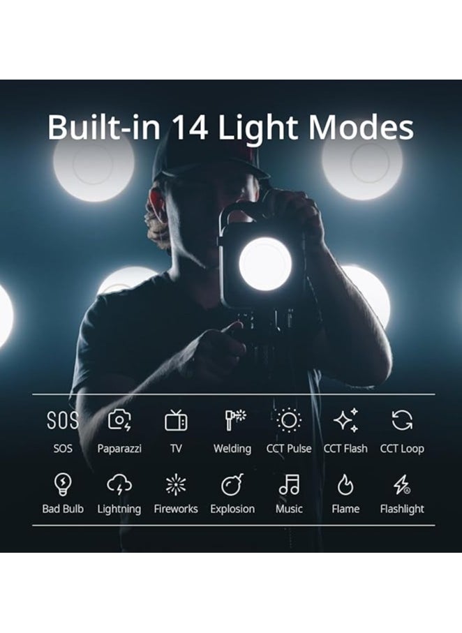 Zhiyun Zhiyun MOLUS G300 300W LED Video Light with APP Control, COB Bi-Color Light Bowens Mount Continuous Output Lighting 2700K-6500K TLCI≥97 CRI≥95, 15500Lux/1m 14 Effects for Studio Photography  - Image 2
