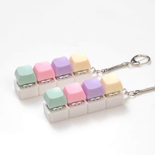 Sumgsn 2 Pcs Keyboard Clicker Fidget Toy Loud Keyboard Fidget Toy for Adult 4 Keys Anxiety Toy Keyboard Keychian for Stress Relief Pass Time - Image 1