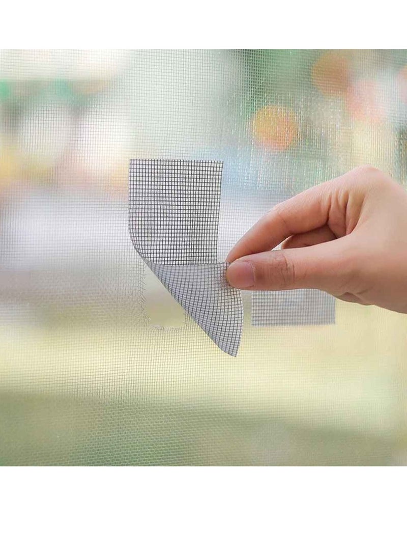 Window Screen Repair Tape, Strong Adhesive Waterproof Mesh Tape, Easy To Use Screen Patch Repair Tape, Self Adhesive Mesh Patch For Covering Window Door Tears Holes, (1pc, Black)  - Image 2
