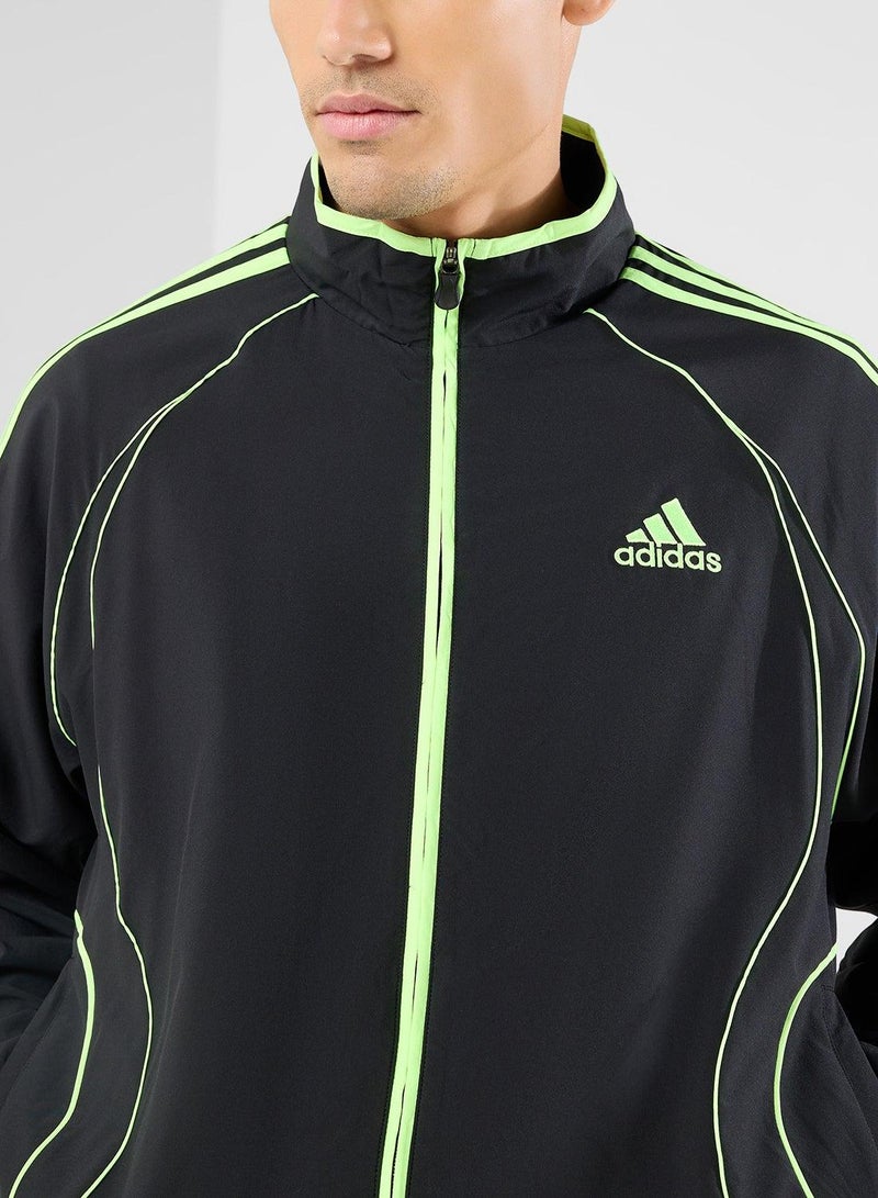 adidas Originals TEAMGEIST TT Black Originals Men TRACK TOPS - Image 3
