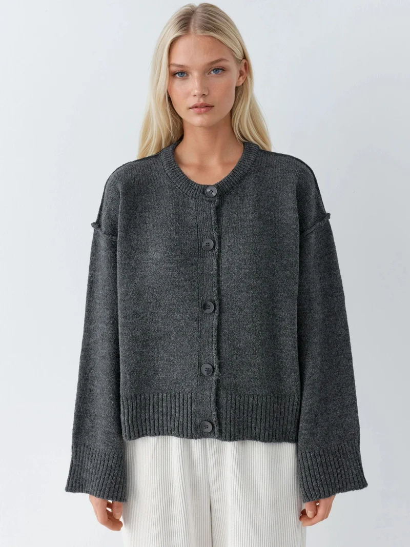 HICCUP Relaxed Buttoned Knitwear Cardigan
