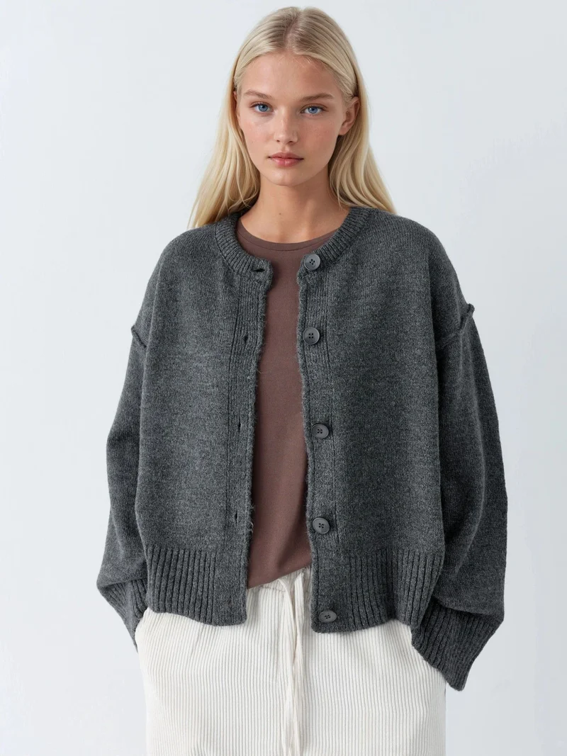 HICCUP Relaxed Buttoned Knitwear Cardigan
