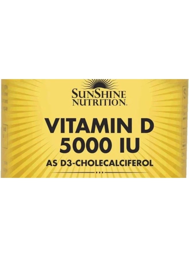 سنشاين نيوترشن فيتامين د3 5000 وحدة دولية (غطاء 100 نباتي) - Image 2