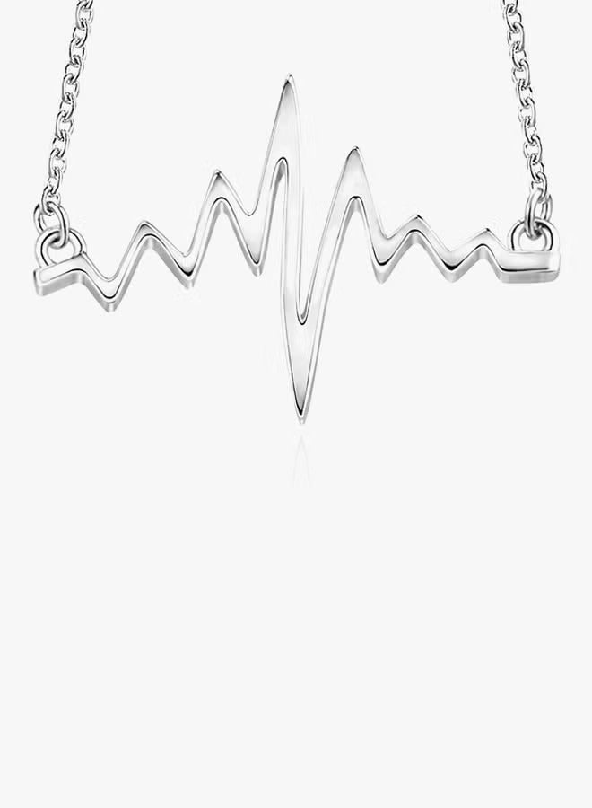 Ecg Heartbeat Pendant Necklace  - Image 2
