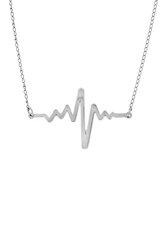 Ecg Heartbeat Pendant Necklace  - Image 1