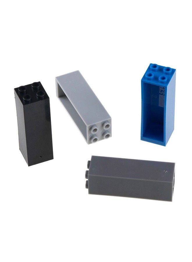 Strictly Briks لوحات قاعدة كلاسيكية 10" × 10" برج بريك متوافقة 100% مع جميع العلامات التجارية الكبرى ؛ لبناء الطوب للأبراج والمزيد ؛ 4 لوحات قاعدة قابلة للتكديس باللون الأسود والأزرق والرمادي و30 وحدة تكديس - Image 4