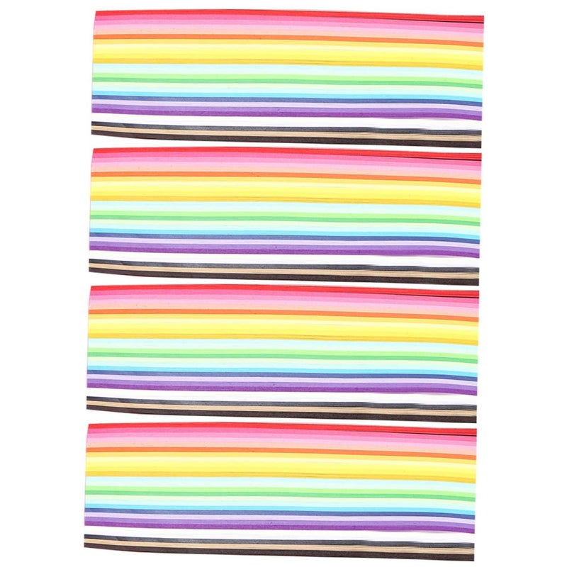 2160 قطعة من شرائط ورق النجوم الأوريغامي الملونة طقم كوييلينغ DIY للحرف اليدوية والديكورات - Image 2