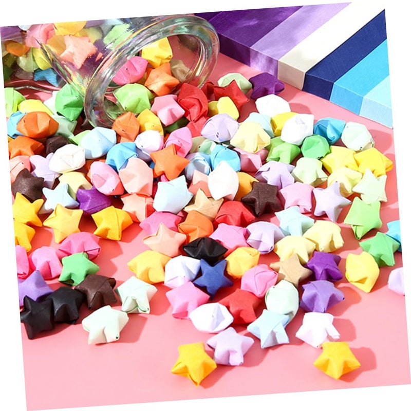 2160 قطعة من شرائط ورق النجوم الأوريغامي الملونة طقم كوييلينغ DIY للحرف اليدوية والديكورات - Image 4
