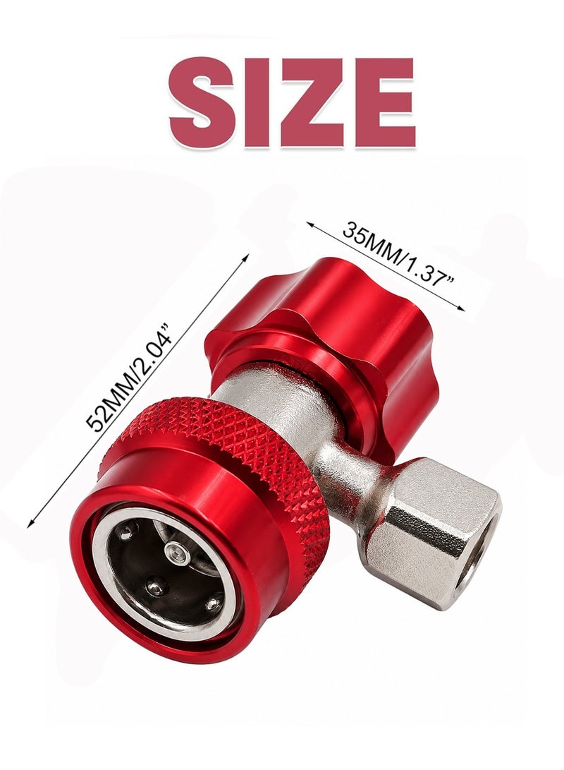 DEFAONS Auto AC Quick Coupler Adapter 4240 High Pressure Adjustable Connector for R134A Air Conditioning Refrigerant Charging Hose Gauge Manifold HVAC Service Tool with 5 & 6 Ball Lock Design Leak Resistant Coupling Adapter - Image 3