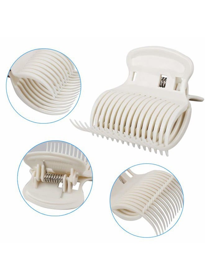 Aniann 18 Pieces Plastic Hot Roller Clips Claw Clips Replacement for Small, Medium, Large and Jumbo Hair Rollers (White) - Image 3