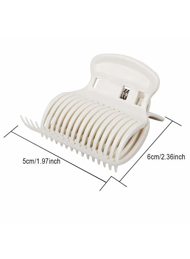 Aniann 18 Pieces Plastic Hot Roller Clips Claw Clips Replacement for Small, Medium, Large and Jumbo Hair Rollers (White) - Image 2