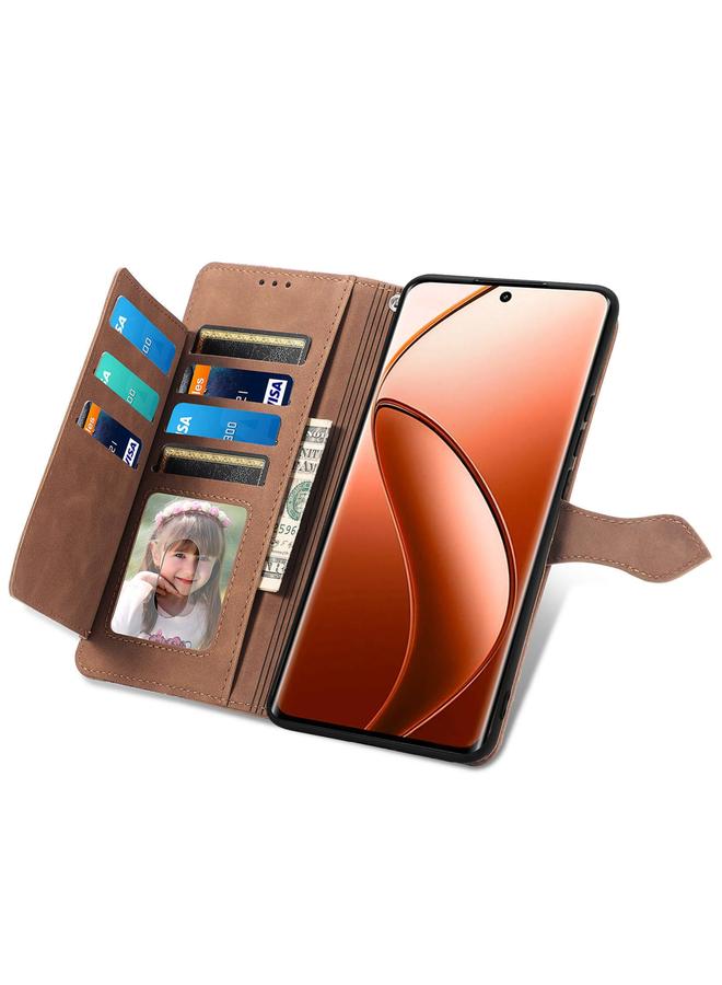 S-TOP Case For Realme 12 Pro+ Embossed Flower Zipper Leather Phone Case - Image 4