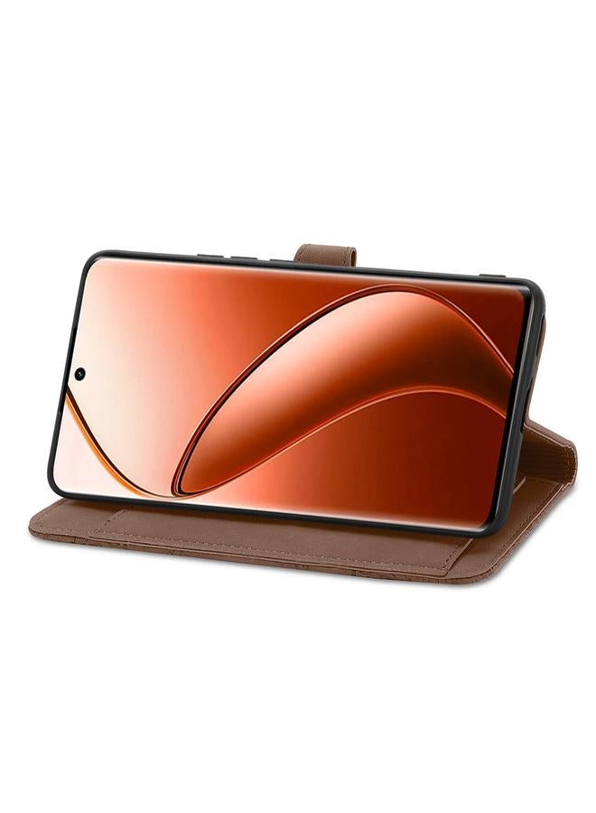 S-TOP Case For Realme 12 Pro+ Embossed Flower Zipper Leather Phone Case - Image 5