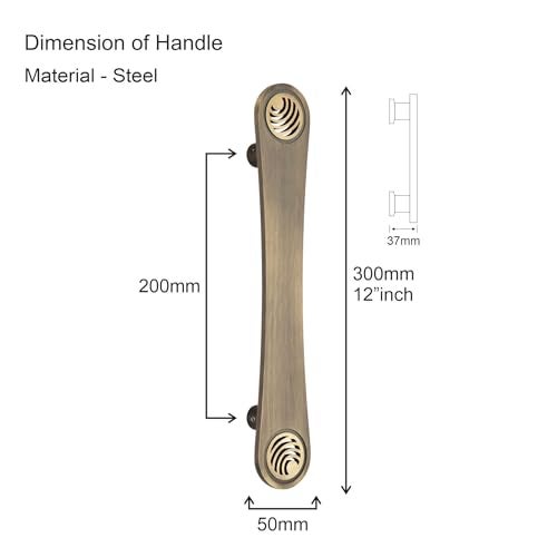 COMPASS 12" Stainless Steel 304 Grade Main Door Handle | Door Handles for Main Door | Pull Handles for All The Doors of House | Office | Hotels, Antique Finish| 106 - Image 3