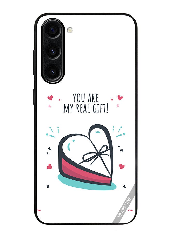 VR CREATIVE Protective Case Cover For Samsung Galaxy S23 Plus My Real Gift Design Multicolour - Image 1