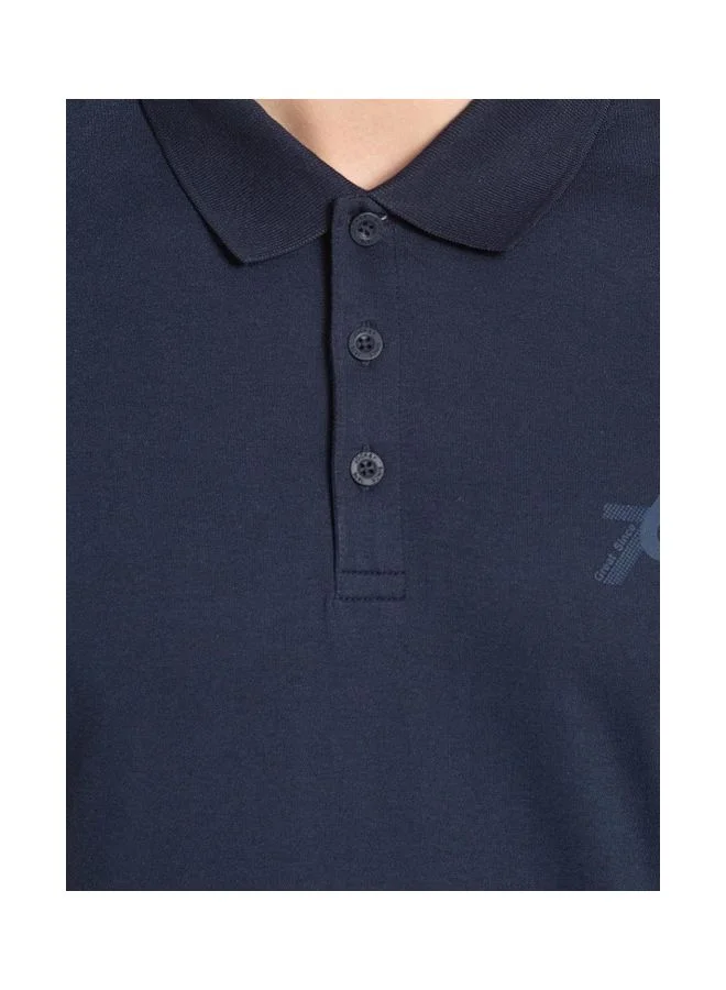 Jockey Navy 3911 Men Super Combed Cotton Rich Solid Half Sleeve Polo T Shirt for Men | Best Price UAE