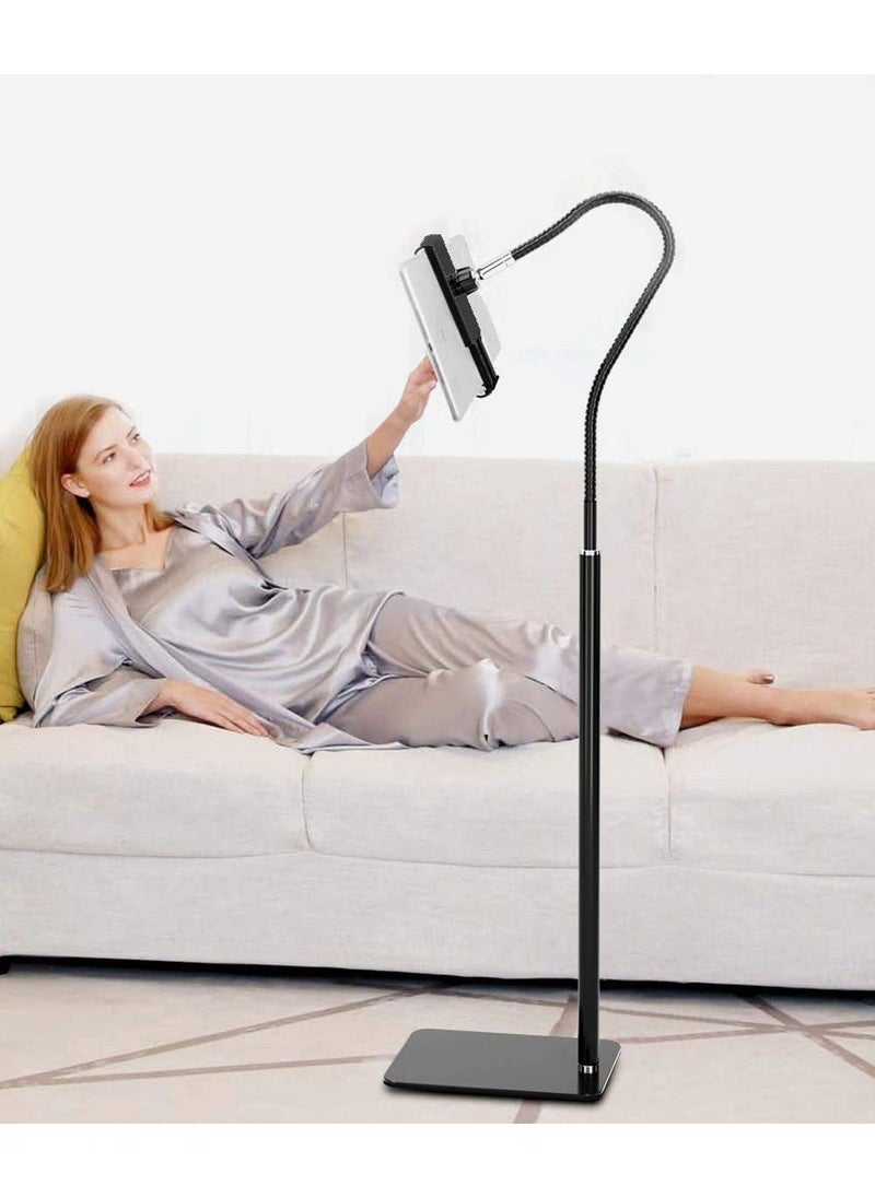 Tablet Holder Phone Stand Lazy Holder Adjustable Gooseneck Long Arm Bed Floor Mount for 3.5-11 Inch Cell Phone Tablet Pad Stand Bedroom Kitchen Living Room Outdoor  - Image 3