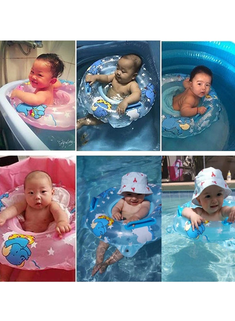 Swimming Ring Baby Inflatable Seat, Baby Swimming Pool with Float Pool Float Inflatable Summer Baby Boys Girls, Pool Toys Cartoon for Kids Toddles Aged 9 36 Months Pink - Image 5