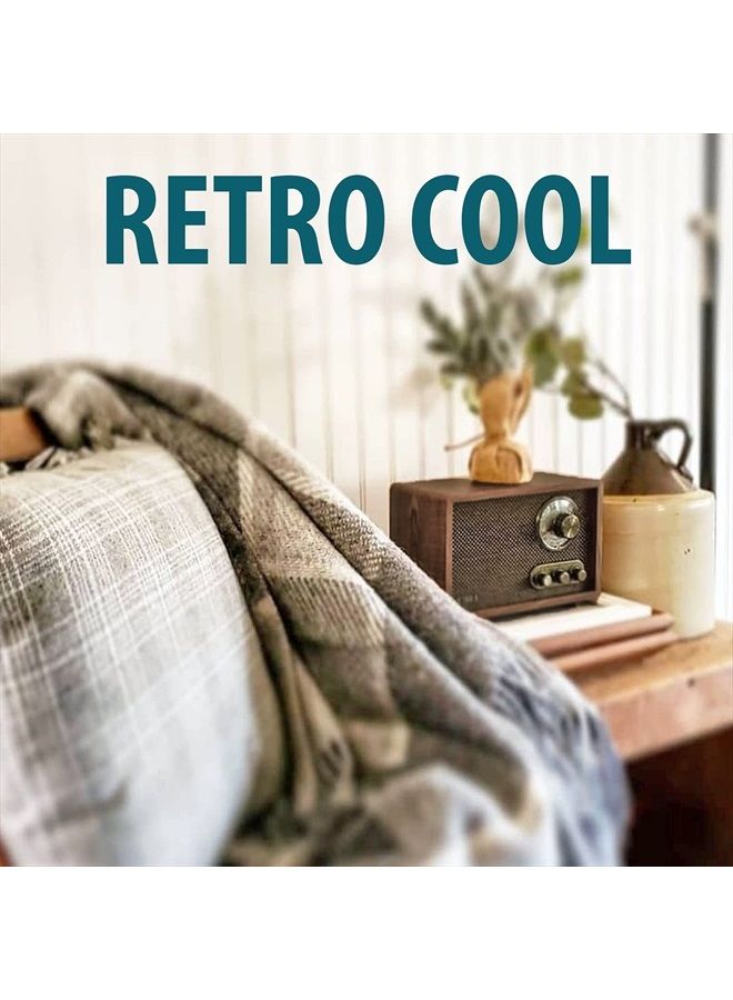 VICTROLA Retro Wood Bluetooth FM/AM Radio with Rotary Dial, Espresso - Image 5