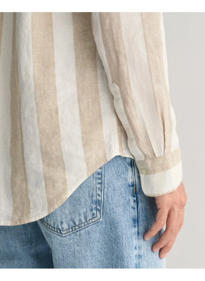 غانت Gant Regular Fit Bold Striped Linen Shirt
