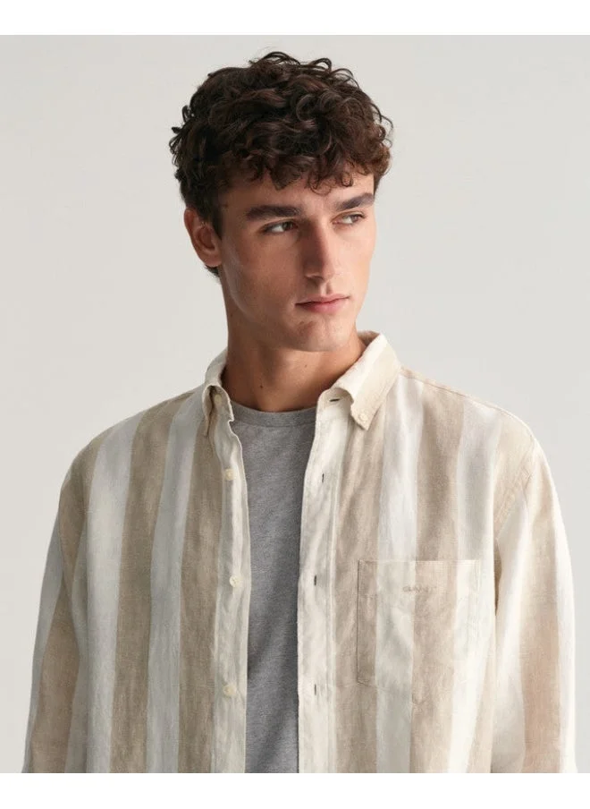 غانت Gant Regular Fit Bold Striped Linen Shirt