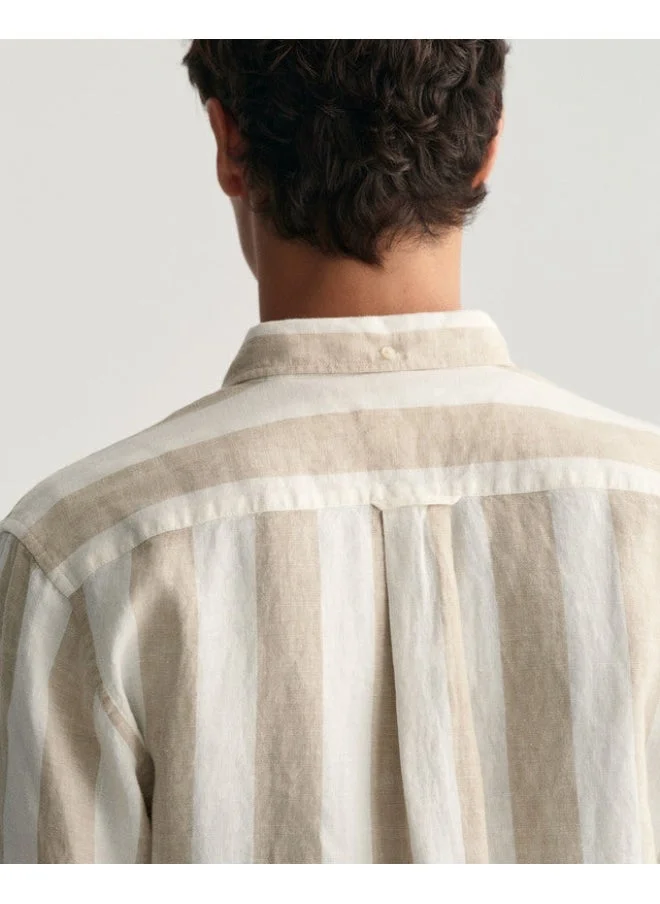 غانت Gant Regular Fit Bold Striped Linen Shirt