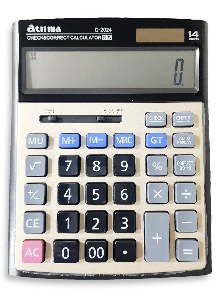 Generic - Scientific calculator, for solving mathematical operations,  D-2024, dual power, with a large LCD screen for offices, accountants, and personal use at home or school. - Image 1