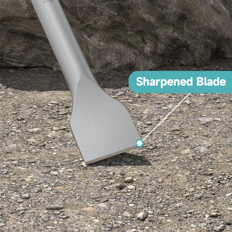 YOSIGHT Flat Chisel with SDS Max Shank, 14 Inch Long 2 Inch Wide, Ideal for Removing Concrete Bricks Stones Masonry - Image 3