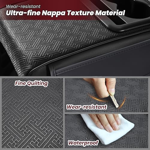 DSCARCovers Car Middle Center Console Cover with Cup Holder for Long Driving,Car Armrest Cover for SUV,Truck-2.95in Height-Lifts Arms to Relax Muscles,Multi-functional Storage is Ideal for Trips Scratch-resistant - Image 4