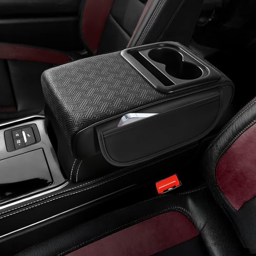 DSCARCovers Car Middle Center Console Cover with Cup Holder for Long Driving,Car Armrest Cover for SUV,Truck-2.95in Height-Lifts Arms to Relax Muscles,Multi-functional Storage is Ideal for Trips Scratch-resistant - Image 1
