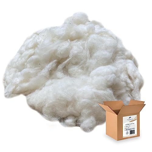 Valengo Fabrics Cotton Stuffing by The Pound - Raw Natural Cotton Filling, Premium Cotton Fiber Fill, Combed Cotton for Pillow Stuffing, Dolls, Stuffed Animals, Nesting Material for Birds, Cotton for Stuffing (1 LB) - Image 1