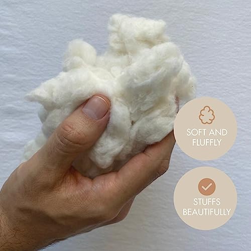 Valengo Fabrics Cotton Stuffing by The Pound - Raw Natural Cotton Filling, Premium Cotton Fiber Fill, Combed Cotton for Pillow Stuffing, Dolls, Stuffed Animals, Nesting Material for Birds, Cotton for Stuffing (1 LB) - Image 2