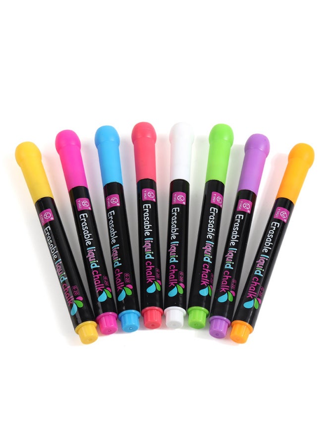 YIHUI Magnetic Erasable Light Board Pen Color Water Soluble Dustless Liquid Chalk Led Blackboard Highlighter Printable Log - Image 1