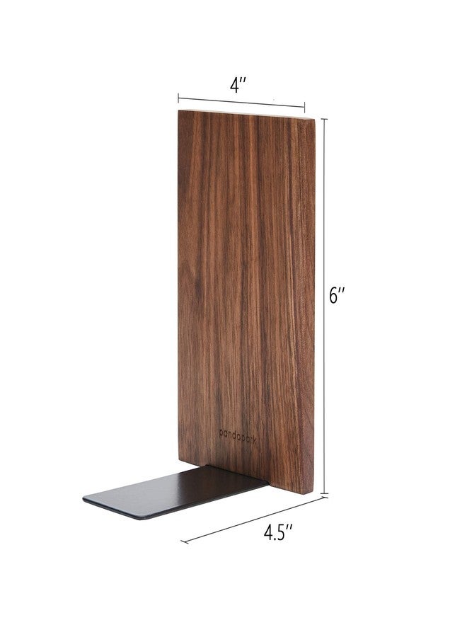Pandapark Wood Decorative Bookends,Non-Skid Bookend for Shelves,Heavy Duty Bookends,Book Stand for Books/CDs,1 Pair - Image 2