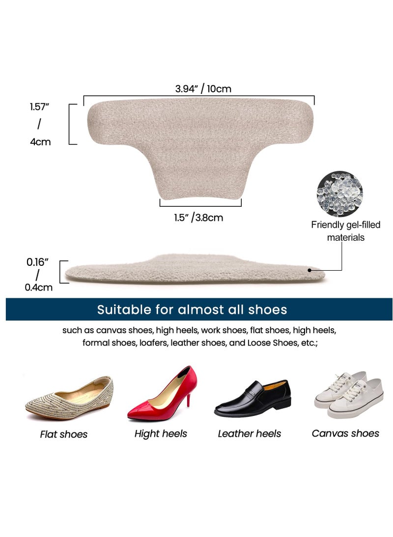 Excefore Heel Cushion Pads, Heel Grips Liner Cushions Inserts for Shoe Too Big Men Women, Gel Heel Protectors Improved Shoe Fit and Comfort for Loose Shoes, Stop Heel Slip and Blister, 4 Pairs - Image 3