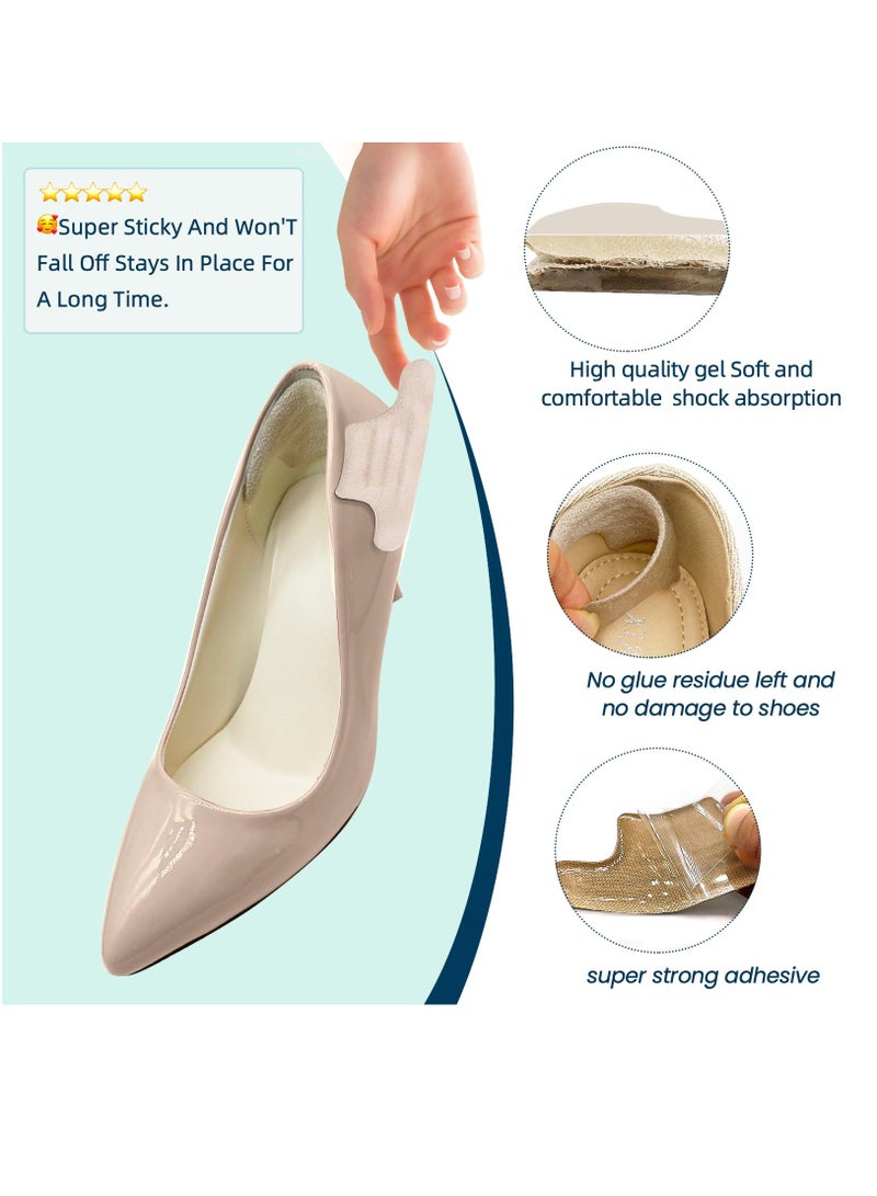 Excefore Heel Cushion Pads, Heel Grips Liner Cushions Inserts for Shoe Too Big Men Women, Gel Heel Protectors Improved Shoe Fit and Comfort for Loose Shoes, Stop Heel Slip and Blister, 4 Pairs - Image 5