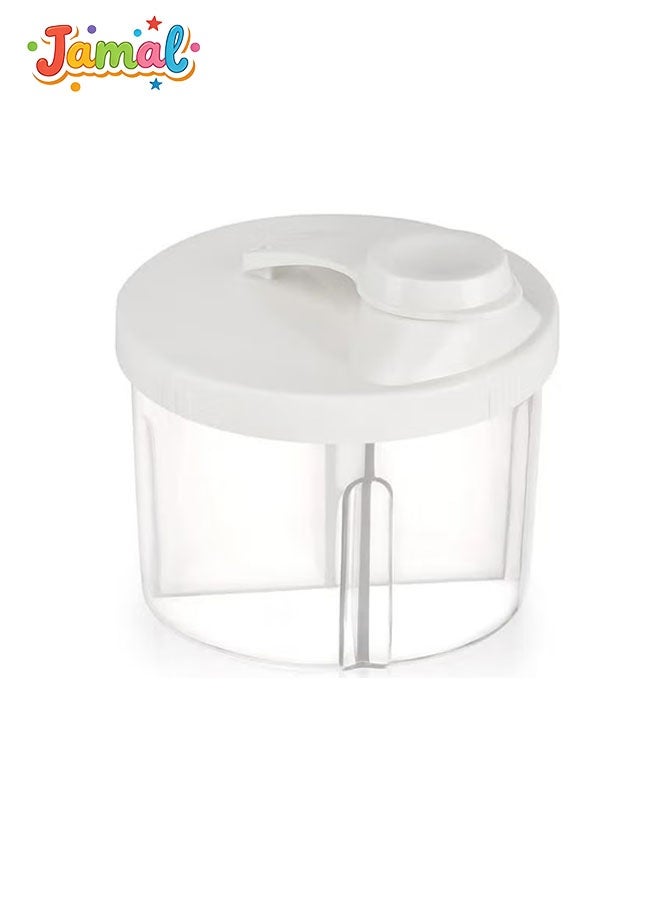 Jamal Baby Formula Dispenser On The Go, Formula Container To Go, Formula Holder for Travel, Outdoor Picnic with Baby Infant, Portable Container for Milk Powder, Snacks, Candy, Fruits (White) - Image 1
