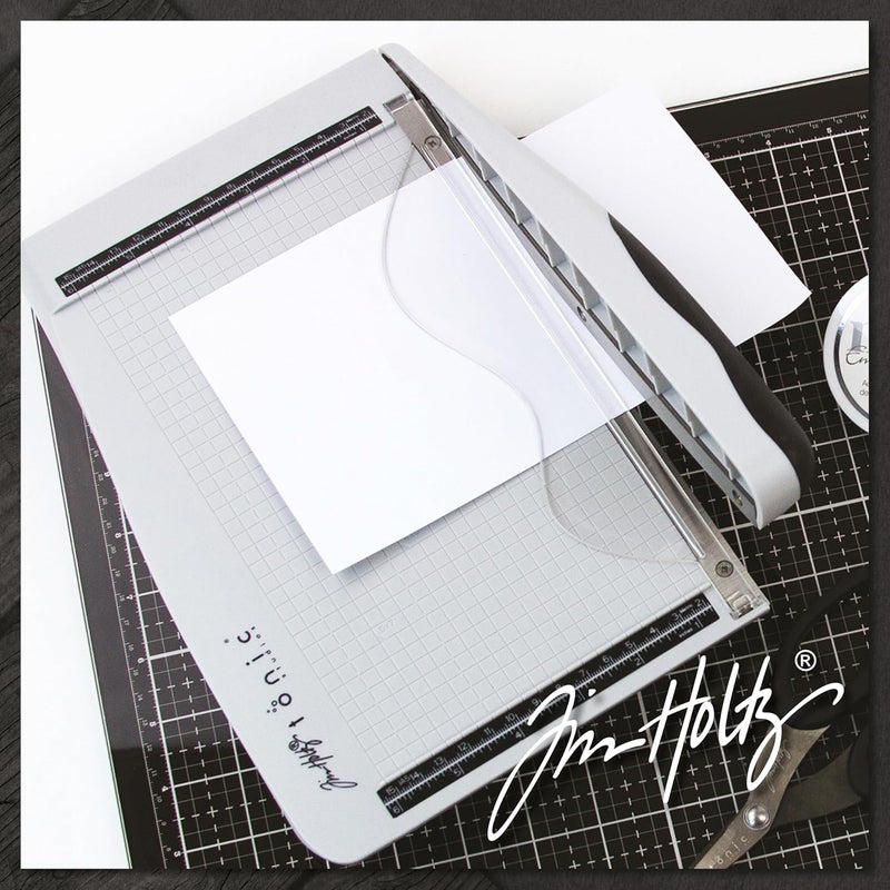 TONIC STUDIOS Paper Cutter Tool - Guillotine Paper Trimmer for Scrapbooking, Vinyl, and Craft Paper - 8.5 Inch Cutting Length with Ruler and Grid Lines - Image 5