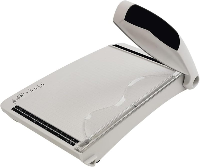 TONIC STUDIOS Paper Cutter Tool - Guillotine Paper Trimmer for Scrapbooking, Vinyl, and Craft Paper - 8.5 Inch Cutting Length with Ruler and Grid Lines - Image 1