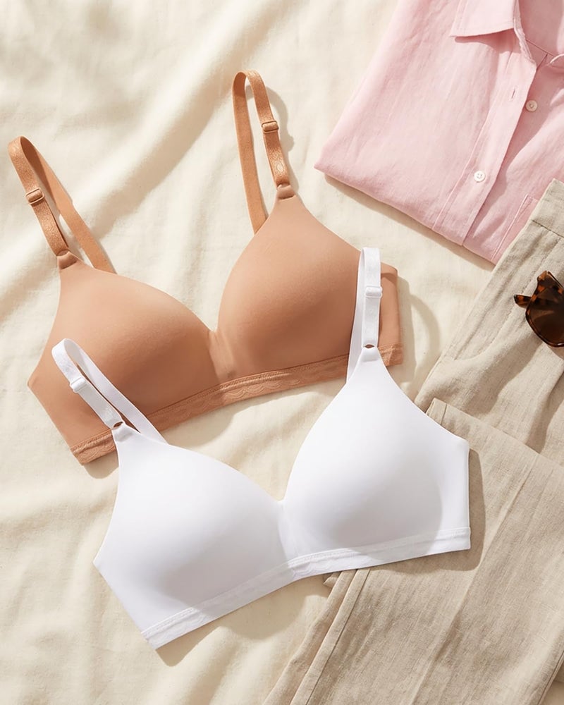Warner's womens Cloud 9 Wire-free Contour bras, White, 36B US - Image 4