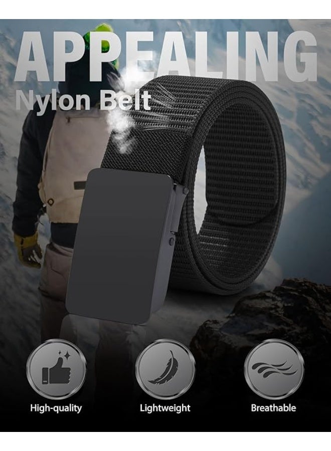 Men's Braided Belt - Smooth Automatic Buckle, Lightweight Nylon Braided Belt, Adjustable and Durable, Adjustable Trim - Image 3
