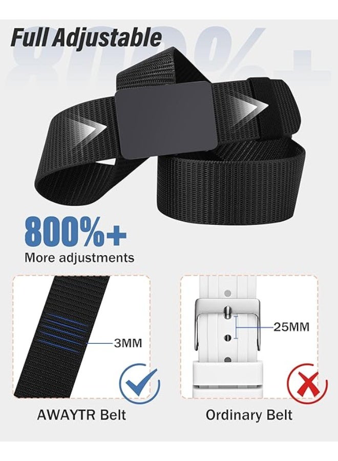 Men's Braided Belt - Smooth Automatic Buckle, Lightweight Nylon Braided Belt, Adjustable and Durable, Adjustable Trim - Image 5