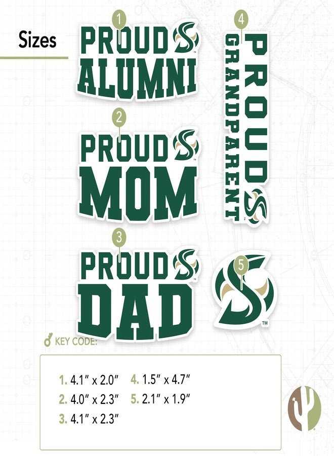 Desert Cactus California State University Sacramento Sticker Hornets Sheet Vinyl Decal Laptop Water Bottle Car Scrapbook (Family Full Sheet) - Image 3