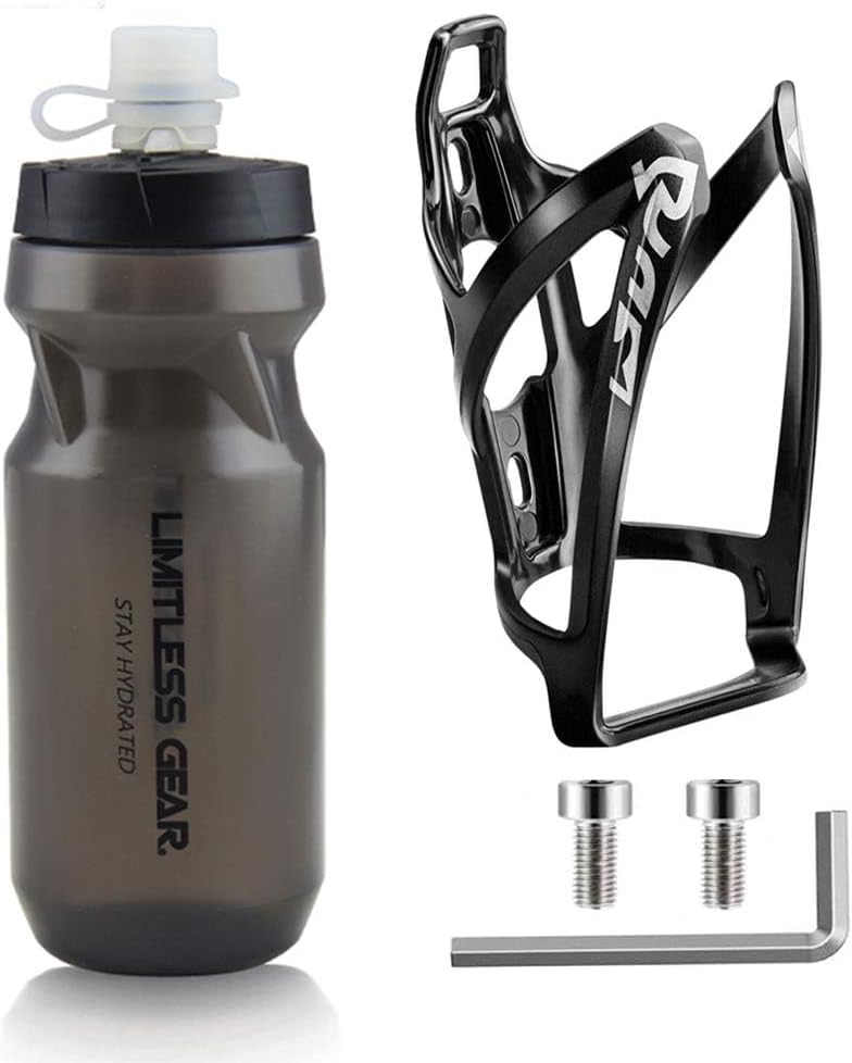 BIGTHREE Bicycle kettle rack with mounting accessories + 21 ounces of food-grade bicycle kettle, Lightweight Bike Bottle Holder suit, suitable for road, mountain, and children's bikes - Image 1