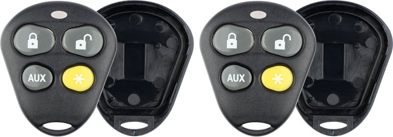 KeylessOption Keyless Entry Remote Control Starter Car Key Fob Case Shell Outer Cover Button Pads for Viper Automate Alarms (Pack of 2) - Image 2