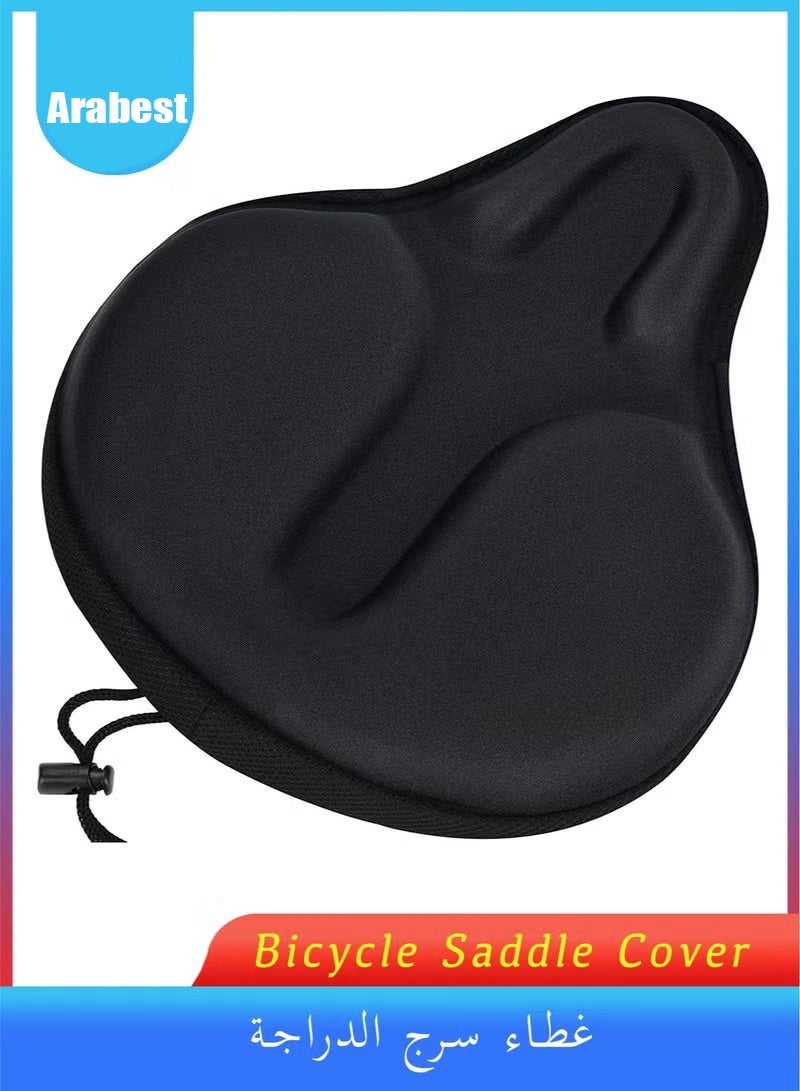 Arabest Exercise Bike Seat Cushion Cover, Bicycle Saddle Cover with Wide Foam and Extra Soft Gel Padded for Women and Men - Image 1
