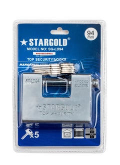 Stargold 94MM Rectangular Pad Lock Anti-Cut Shackle  - Image 2