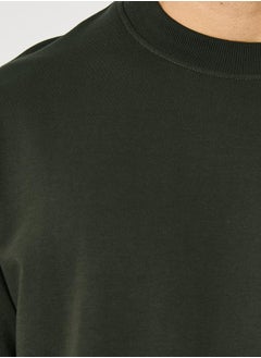 Styli Solid Oversized Terry Crew Neck T-Shirt  - Image 3